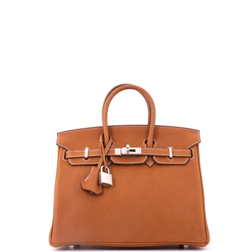 Hermes Birkin 25 Brown Barenia Faubourg with Palladium Hardware